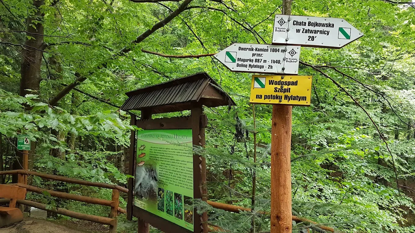 Wodospad Szepit na potoku Hylaty